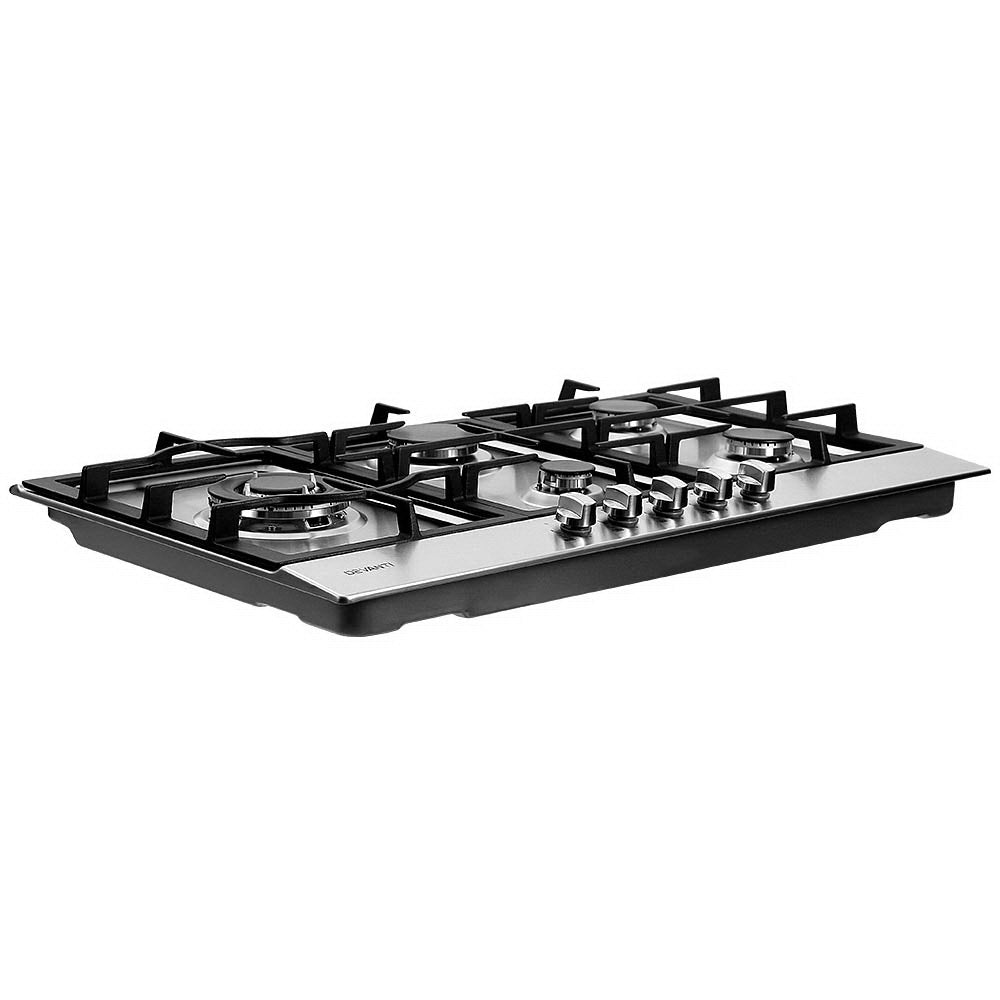 Devanti 90cm 5-Burner Gas Cooktop Stainless Steel Silver