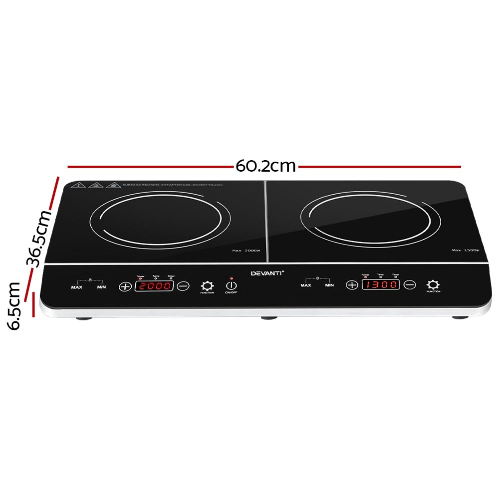 Devanti 60cm Portable Induction Cooktop Black