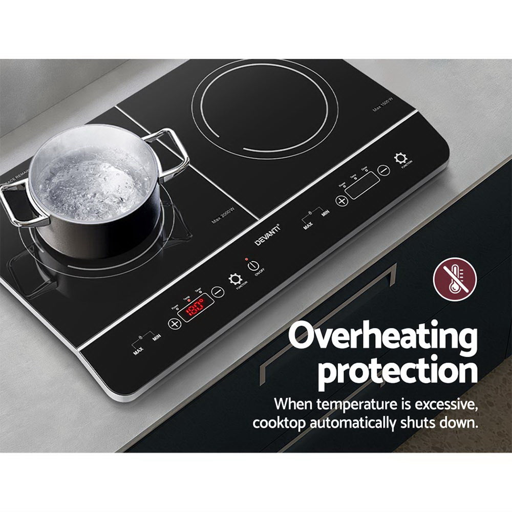 Devanti 60cm Portable Induction Cooktop Black