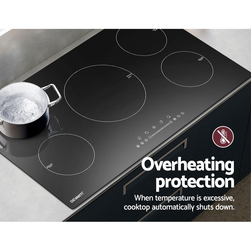 Devanti 90cm Induction Cooktop Electric Black