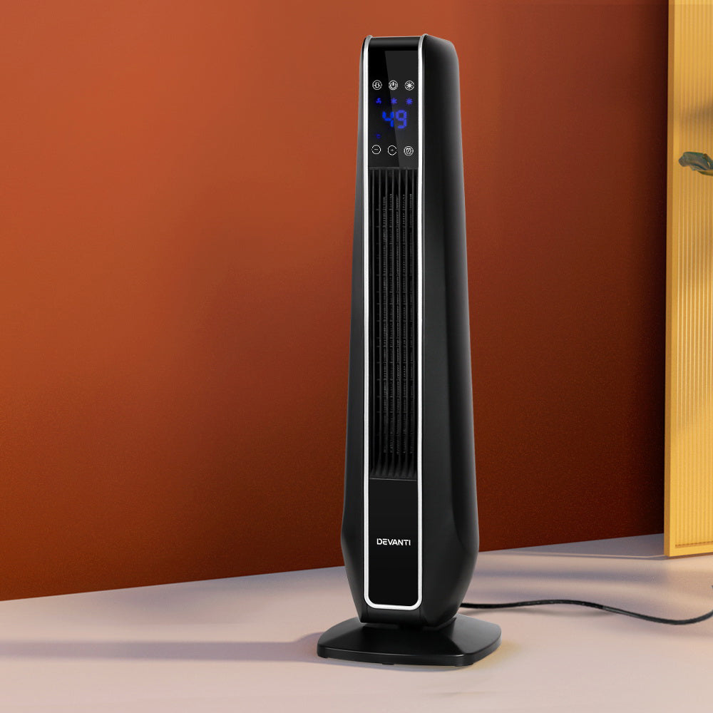 Devanti 2400W Ceramic Tower Heater Black