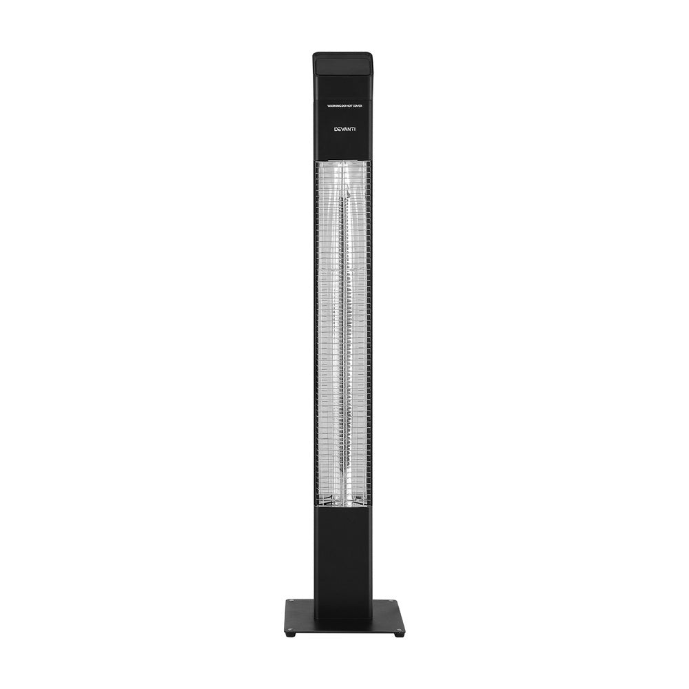 Devanti 2000W Radiant Tower Heater Electric Portable Black
