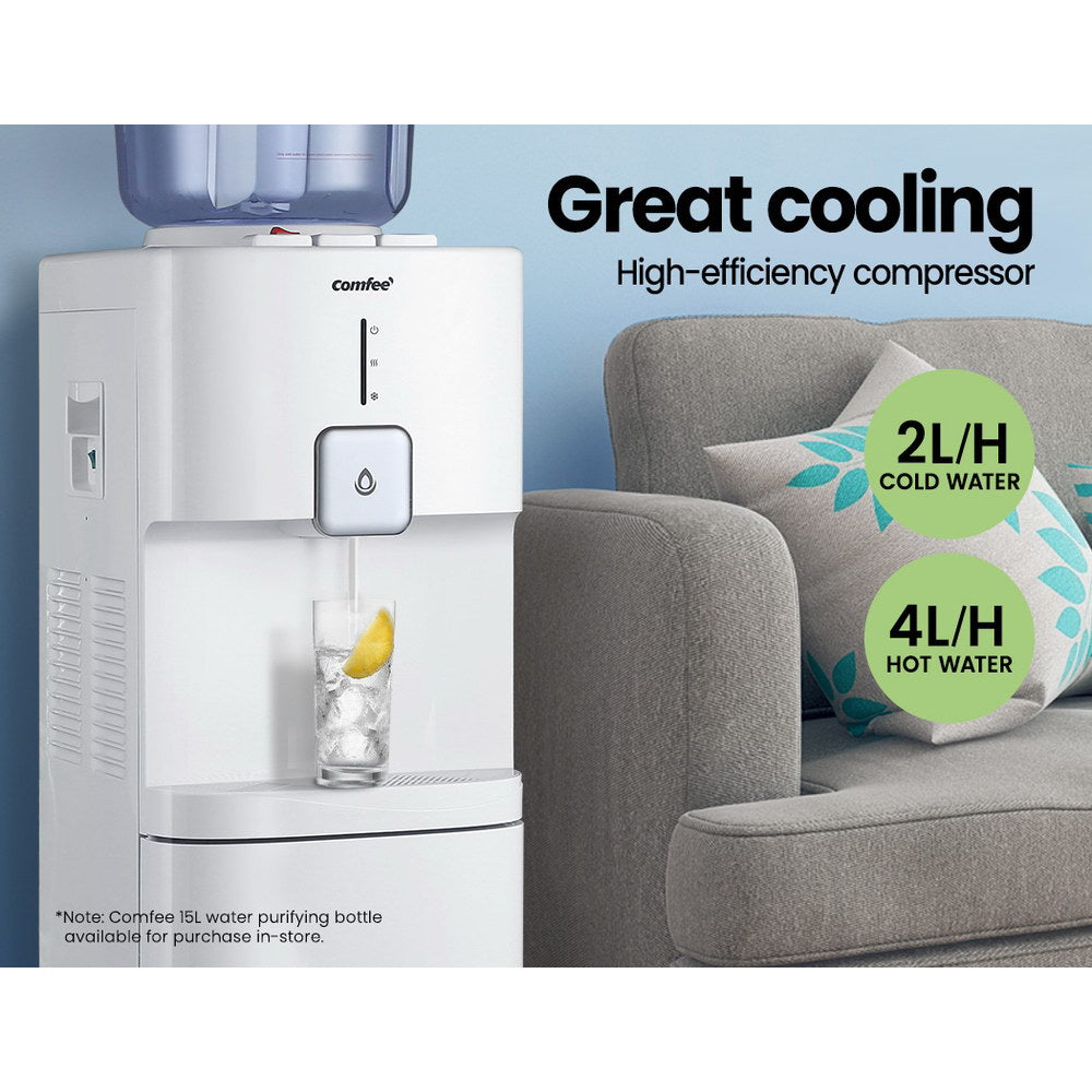 Comfee Water Dispenser Cooler White One-Faucet Hot/Cold Child Safety Lock