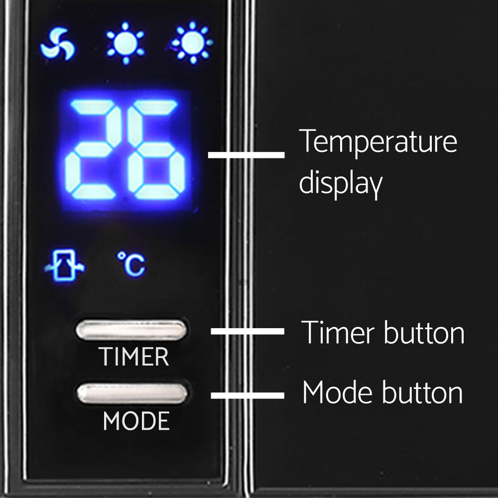 Devanti 2000W Ceramic Wall Heater Black
