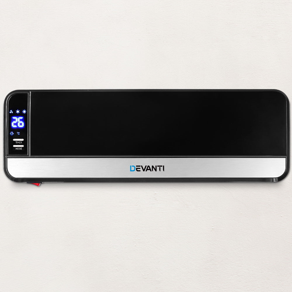 Devanti 2000W Ceramic Wall Heater Black