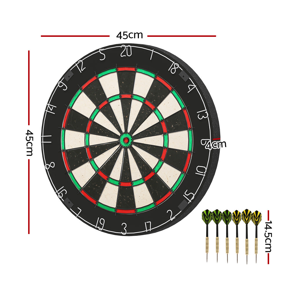 18" Competition Dartboard Set Steel Darts Self-Healing Sisal