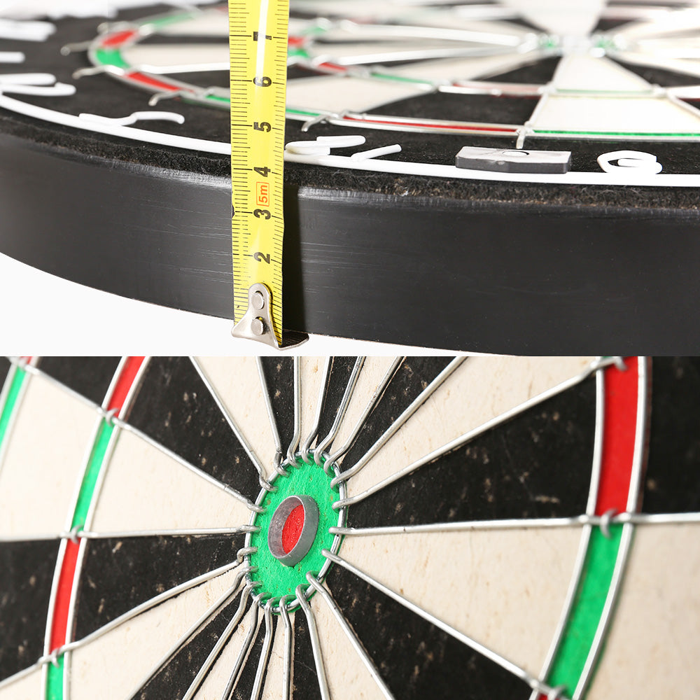 18" Competition Dartboard Set Steel Darts Self-Healing Sisal
