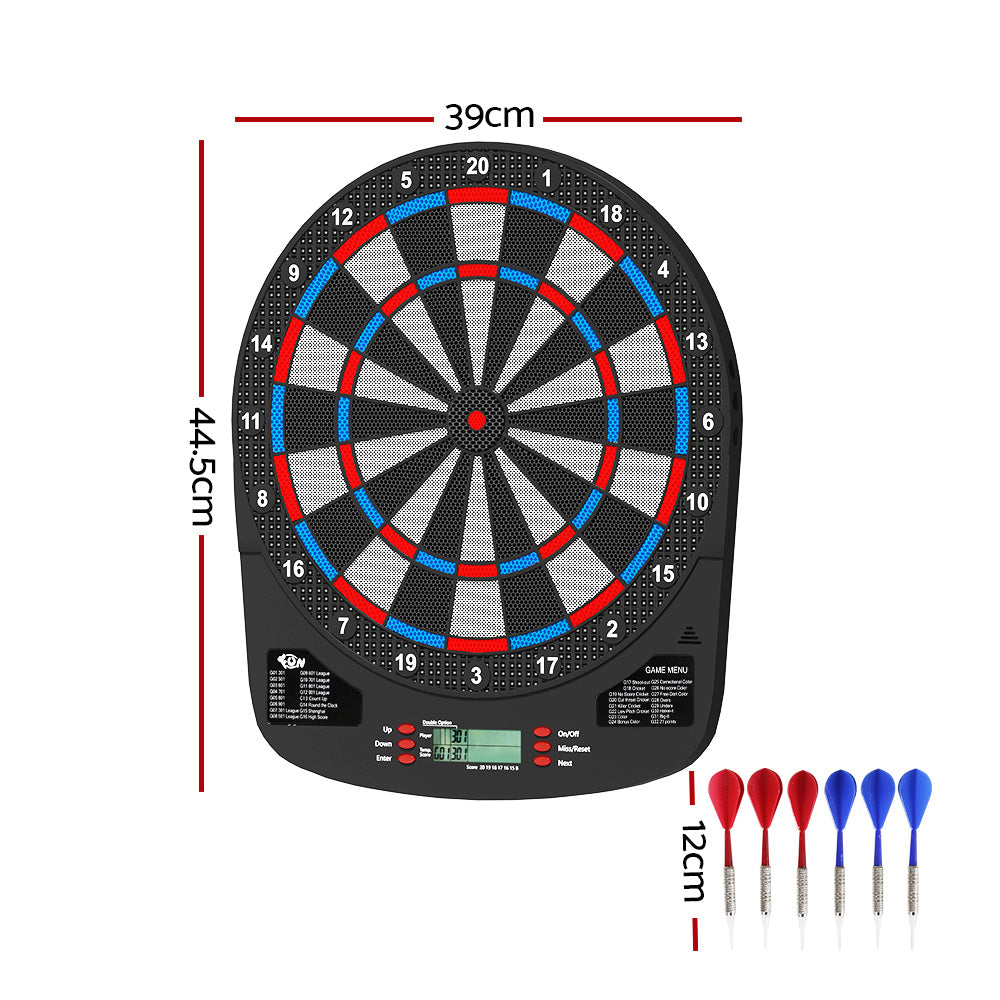 Electronic Dartboard 13.5" Soft Tip Darts 32 Games Scorer