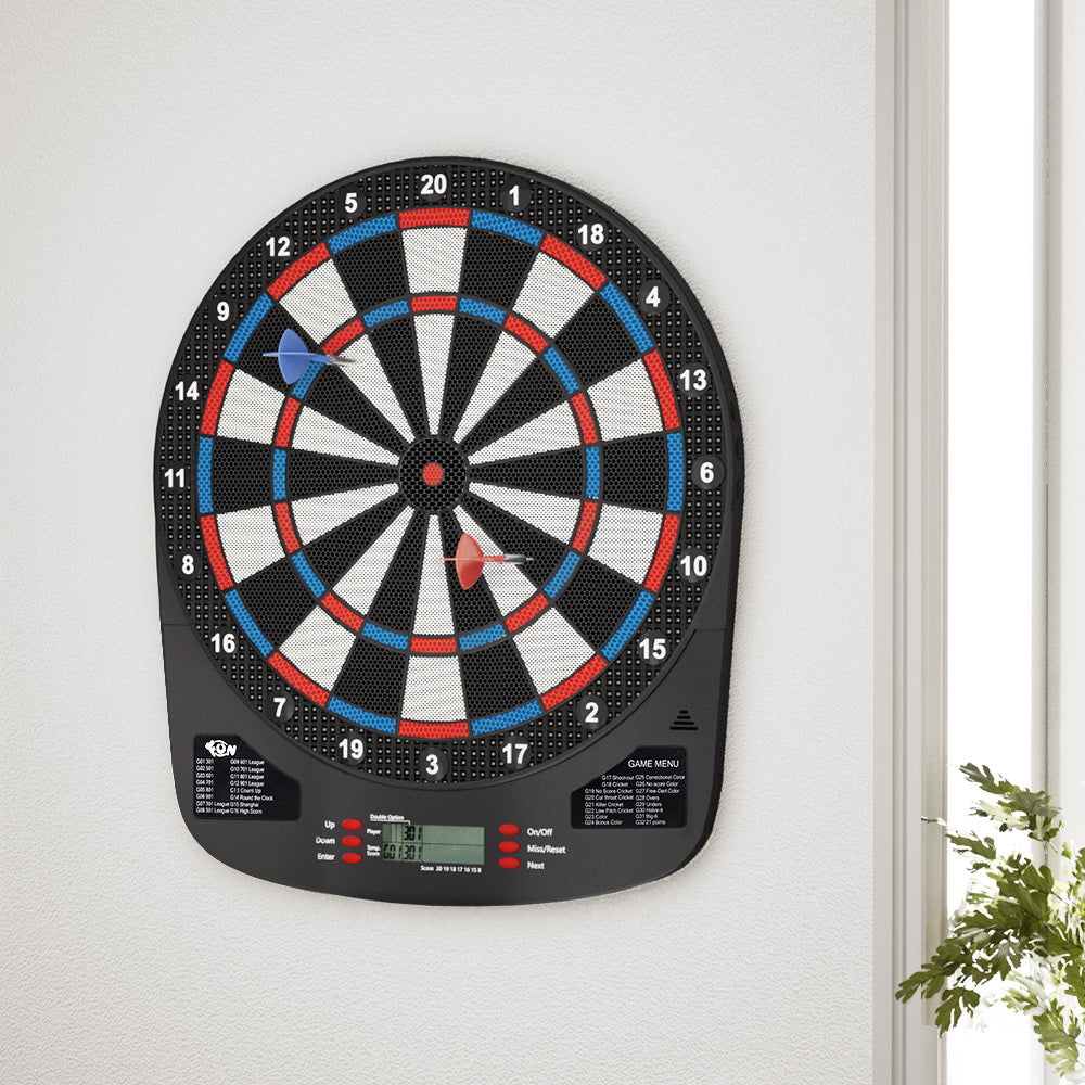 Electronic Dartboard 13.5" Soft Tip Darts 32 Games Scorer