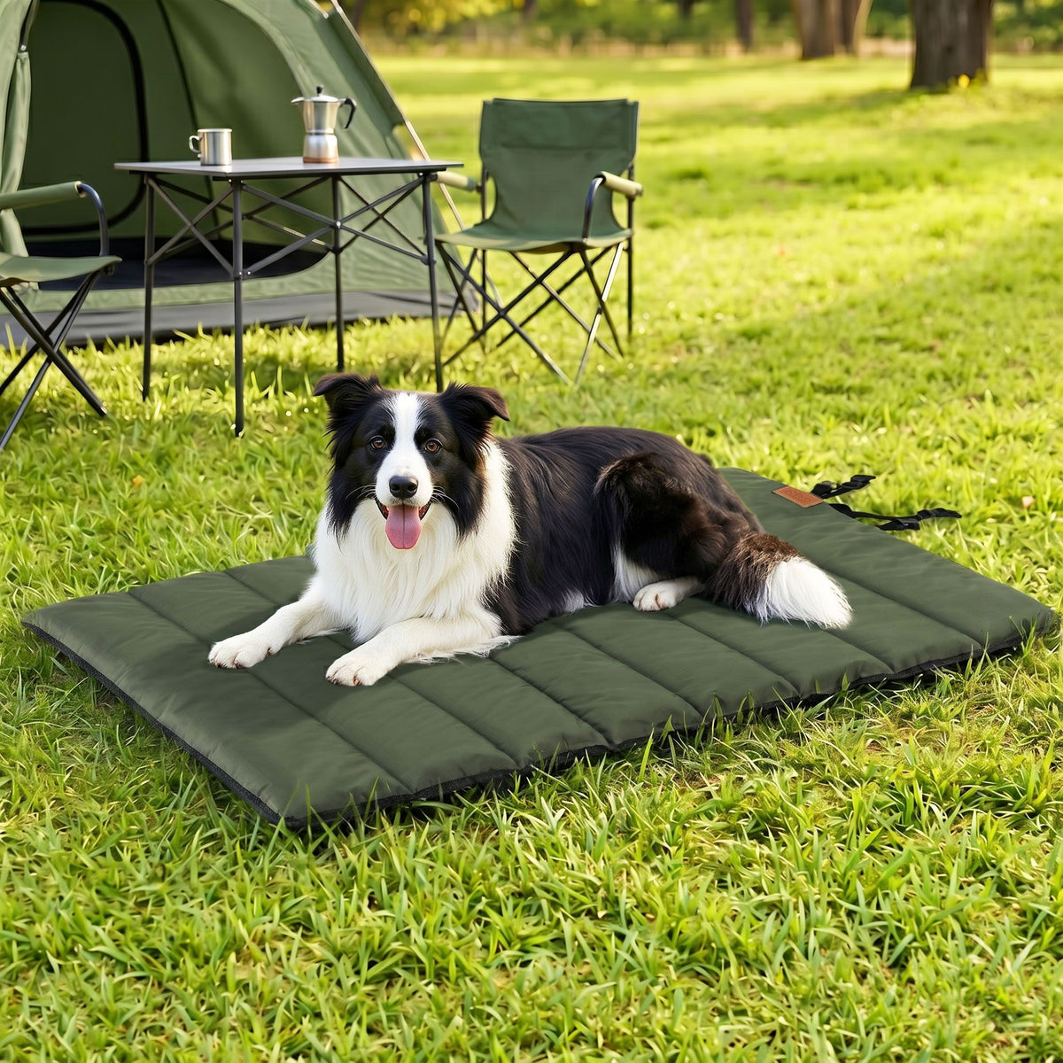i.Pet Large Outdoor Dog Bed Foldable Water-Resistant Green