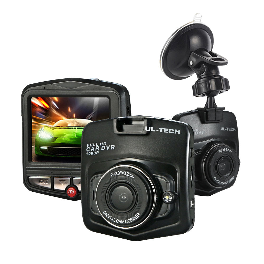 UL-tech 1080P Dash Camera 2.4" Front View Night Vision Black