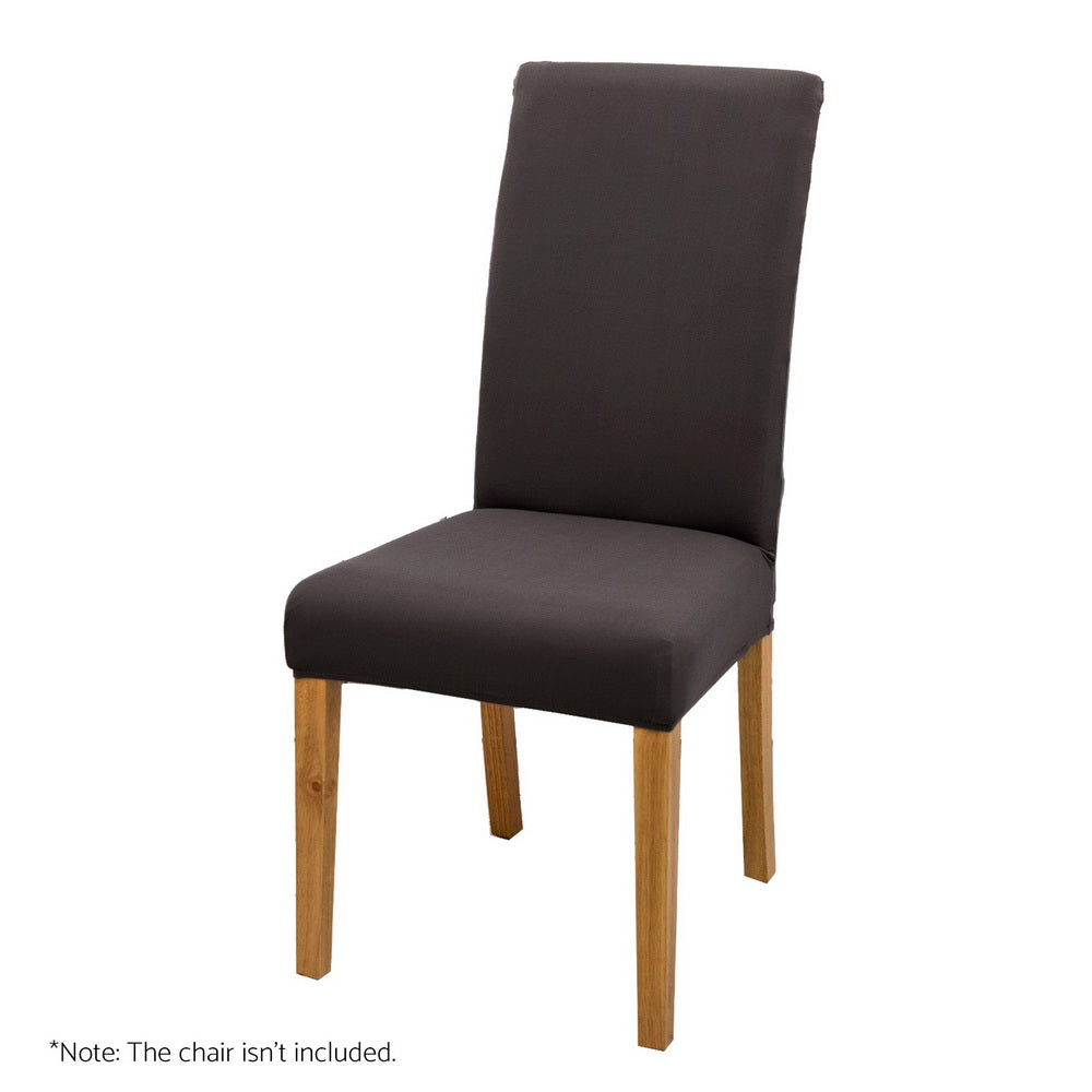 Artiss 4x Dining Chair Slipcovers Spandex Stretch Dark Grey