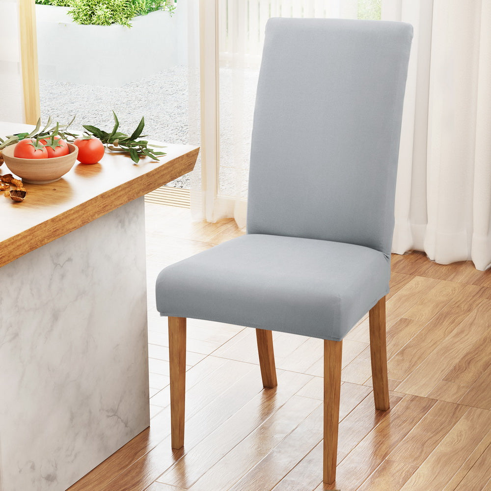 Artiss 6x Dining Chair Slipcovers Stretch Spandex Grey