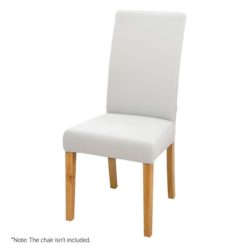Artiss 6x Dining Chair Slipcovers Spandex Stretch White