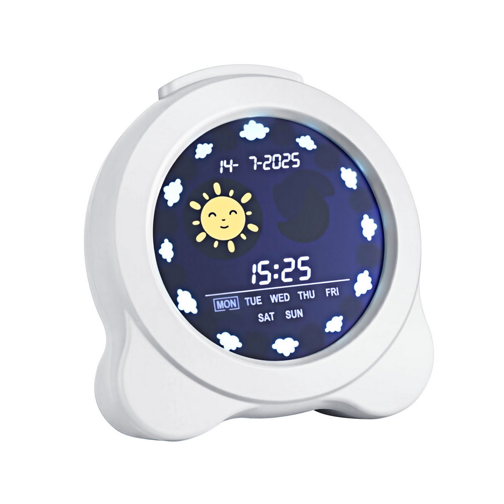 Artiss Digital Day Clock Calendar Alarm 3.8-Inch LCD Display White