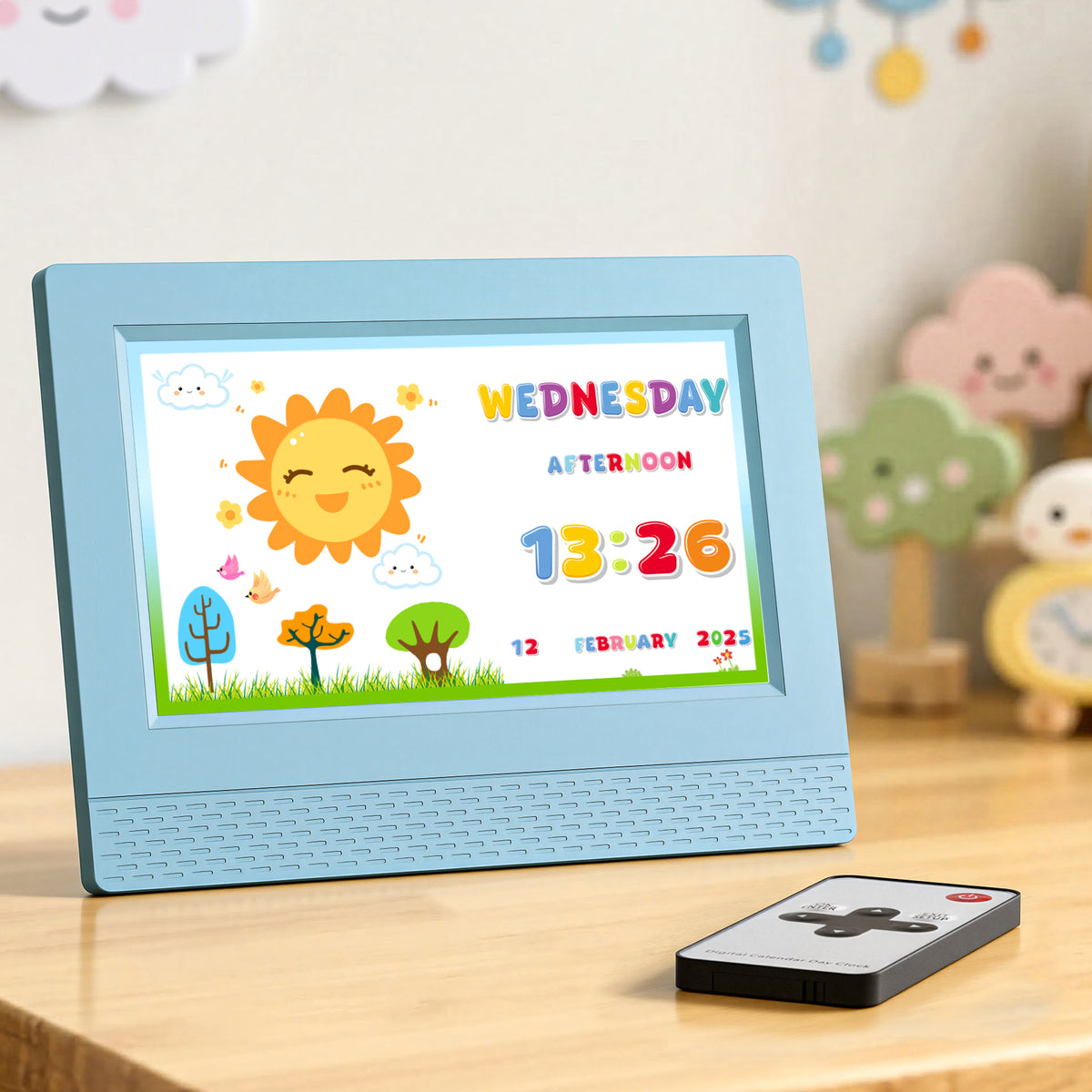 Artiss Digital Day Clock Sleep Trainer 7-Inch Blue