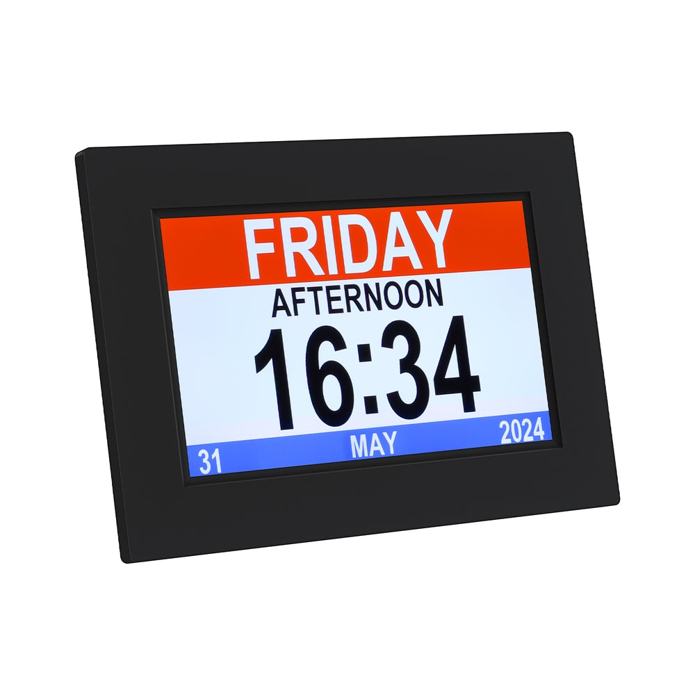 Artiss Digital Day Clock 8-Inch Calendar Alarm Black