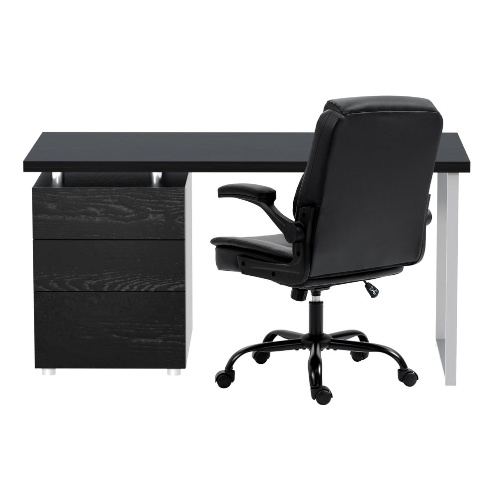 Artiss Executive Desk and Chair Set Black