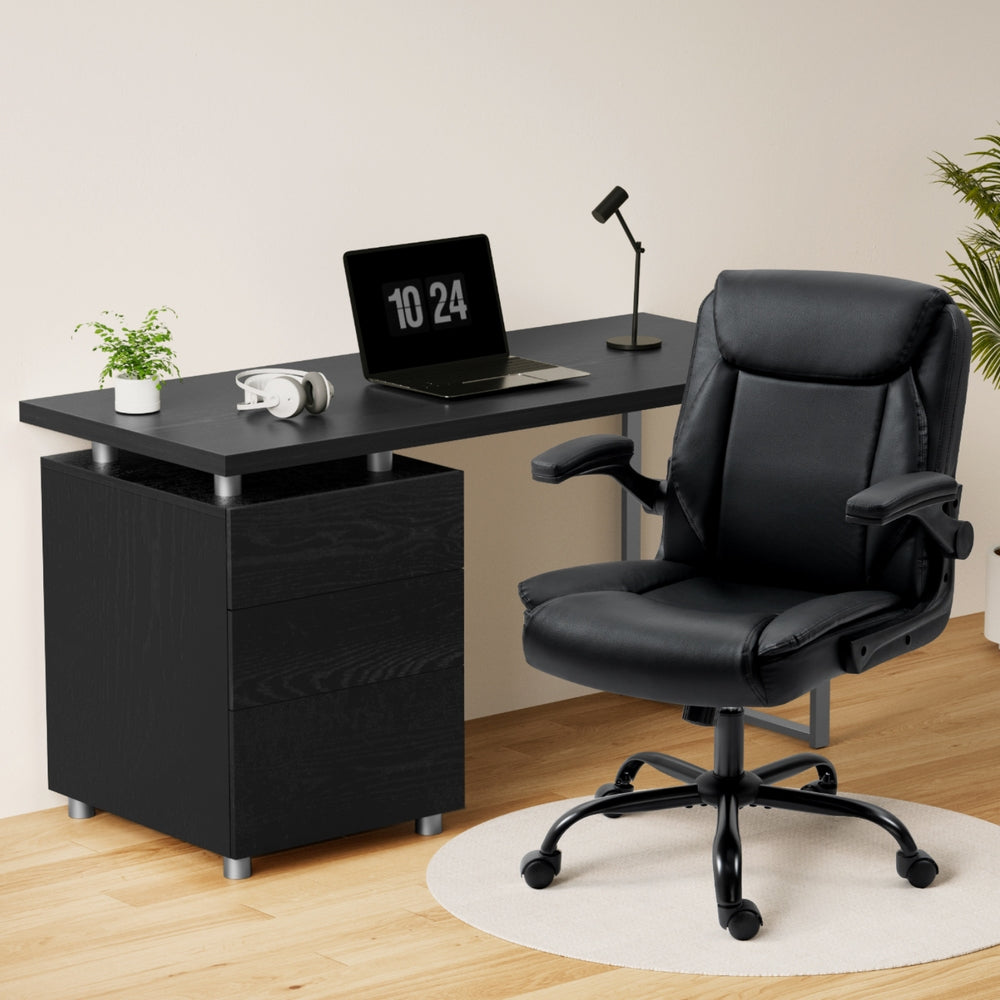Artiss Executive Desk and Chair Set Black