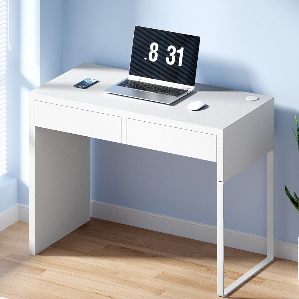 Artiss White Computer Desk with Drawers