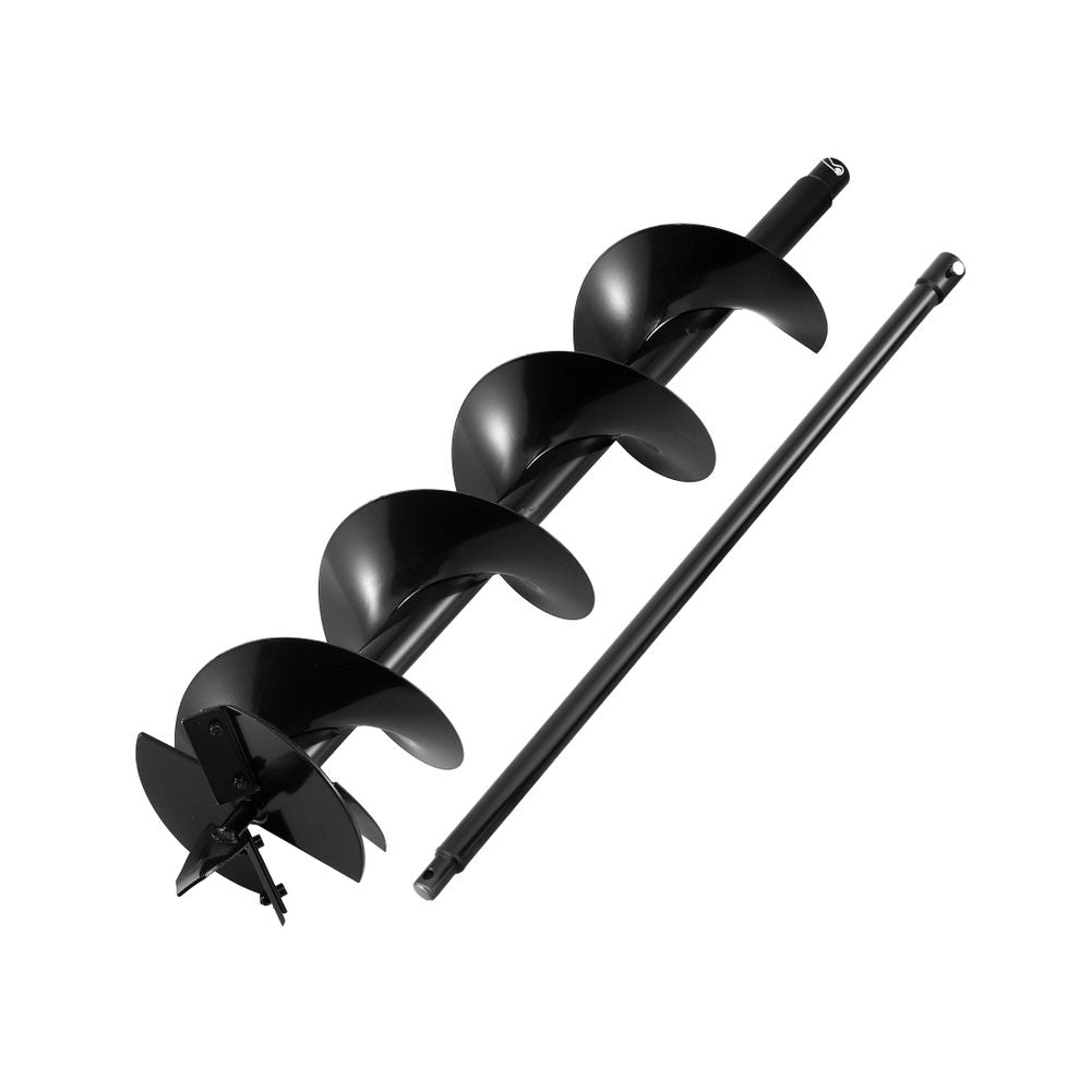 Giantz Post Hole Digger Auger Drill Bit 200mm with 80cm Extension Black