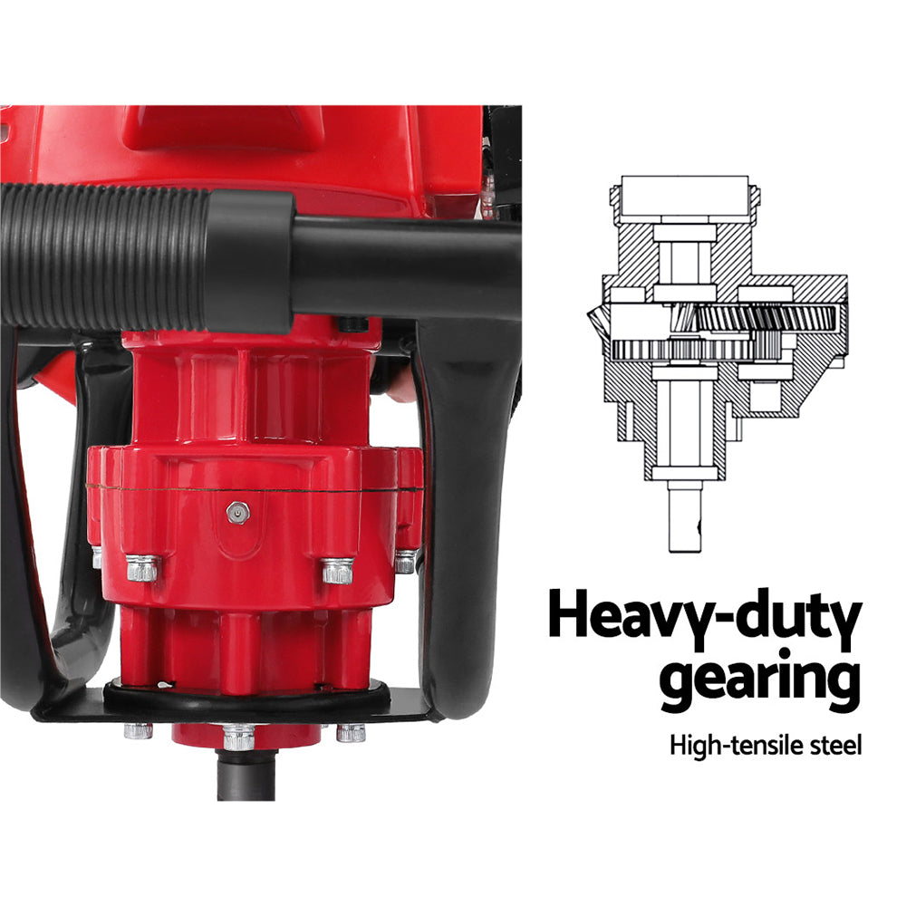 Giantz 92CC Petrol Post Hole Digger 300mm Drill Auger Bits