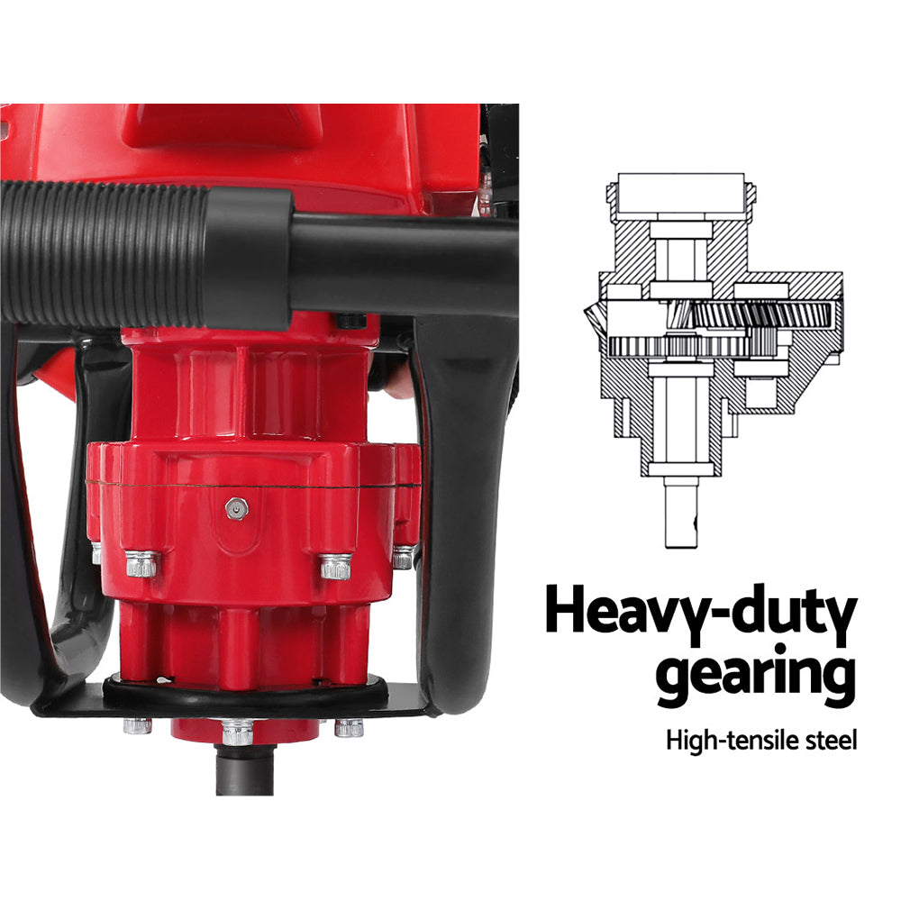 Giantz 92CC Petrol Post Hole Digger Motor Red