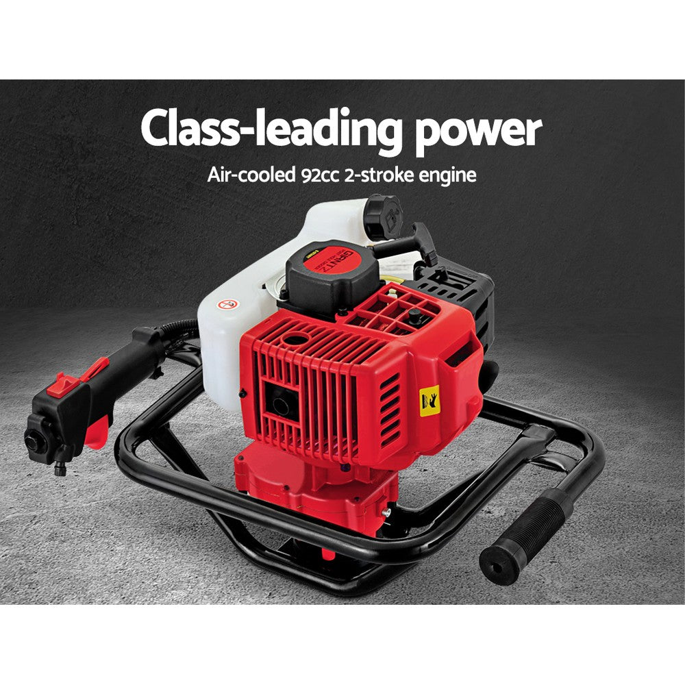 Giantz 92CC Petrol Post Hole Digger 200mm Auger Drill Extension