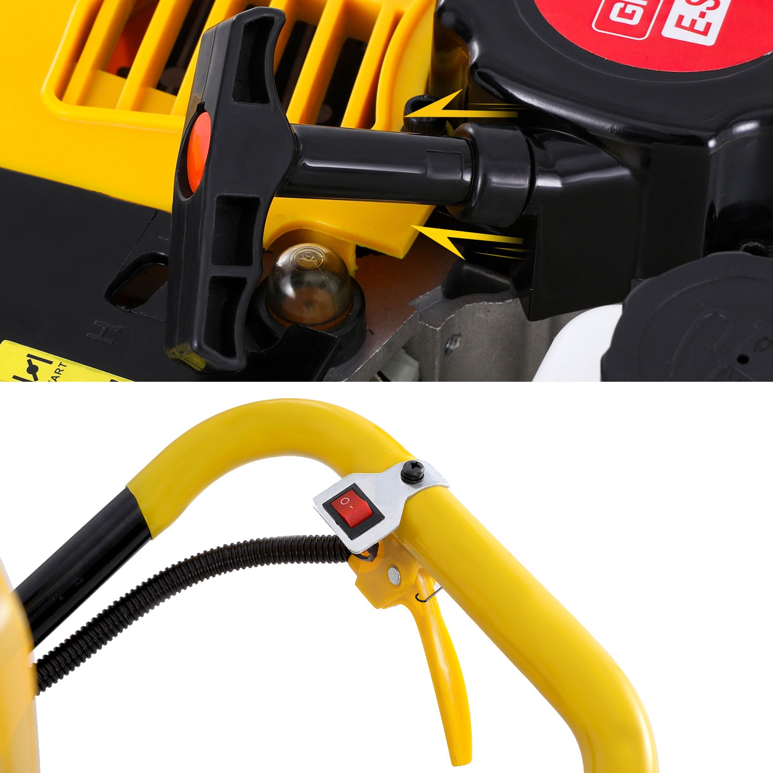 Giantz 74CC Petrol Post Hole Digger Engine Yellow