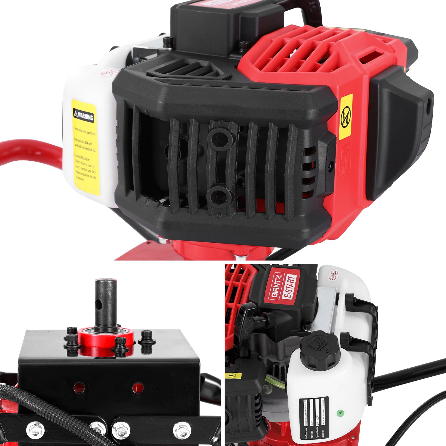 Giantz 65CC Petrol Post Hole Digger Engine Red
