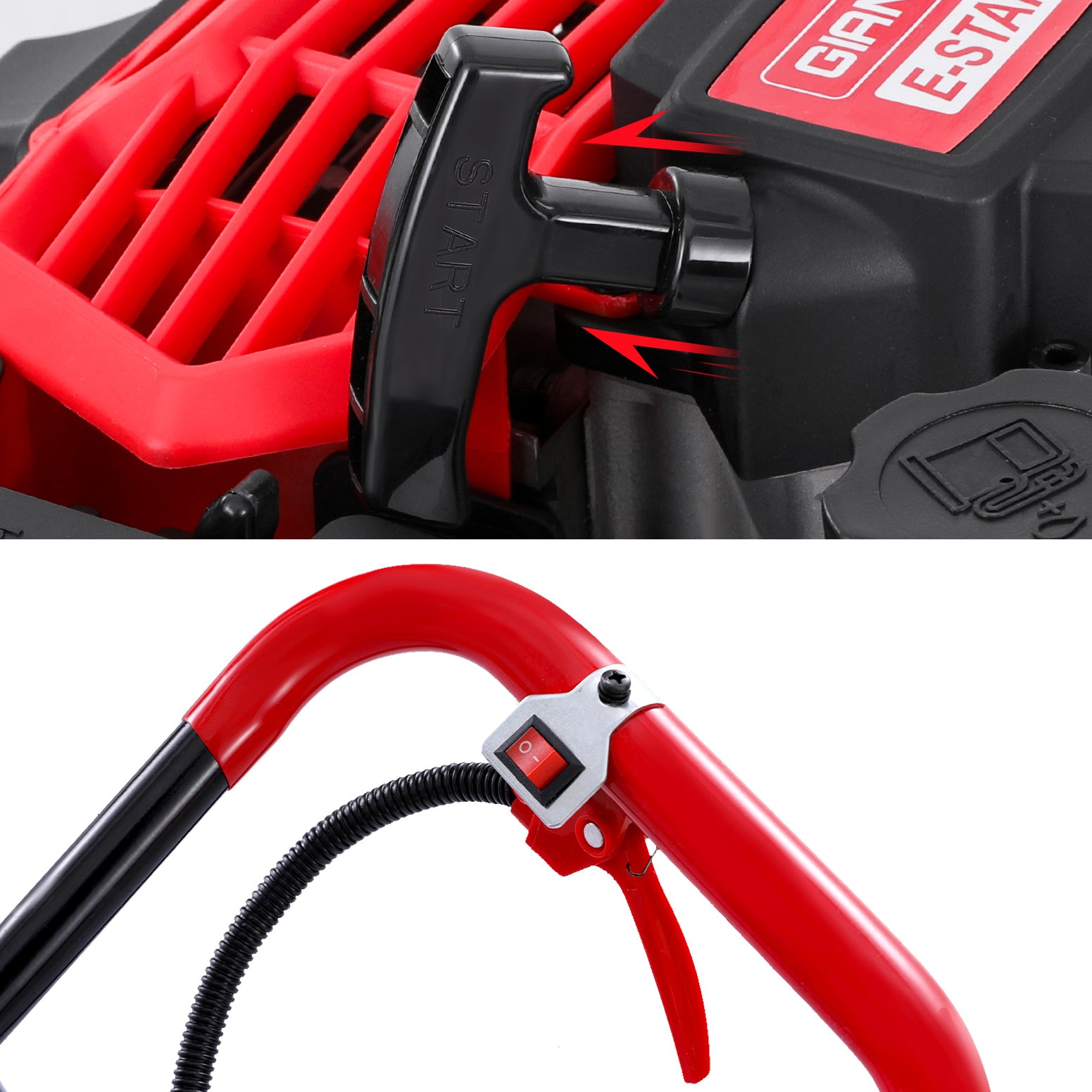 Giantz 65CC Petrol Post Hole Digger Engine Red