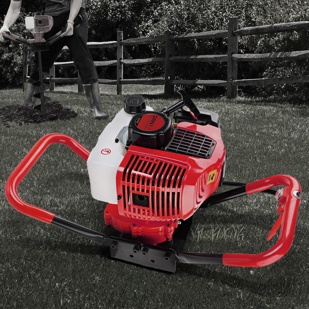 Giantz 66CC Petrol Post Hole Digger Motor Red