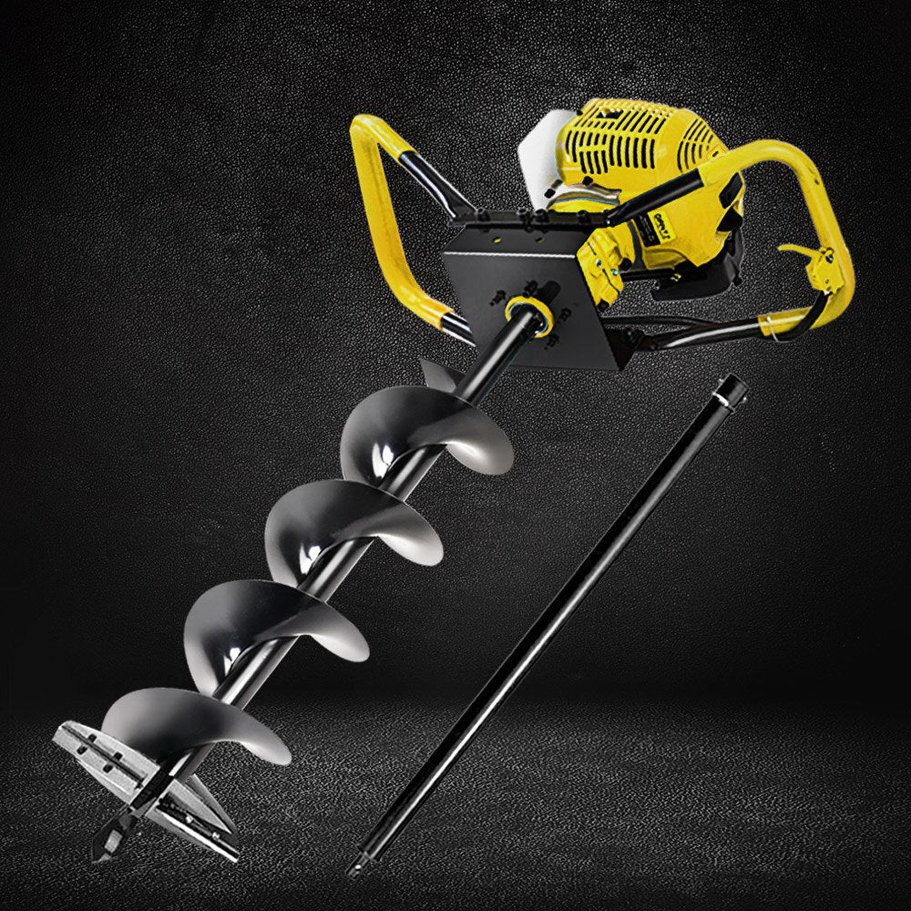 Giantz 80CC Petrol Post Hole Digger 200mm Auger with Extension