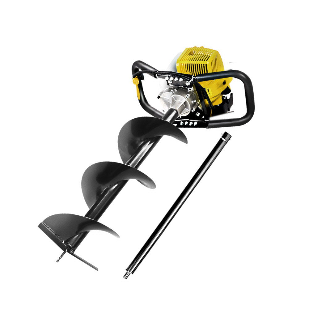 GIANTZ 80CC Petrol Post Hole Digger 300mm Drill Auger Extension