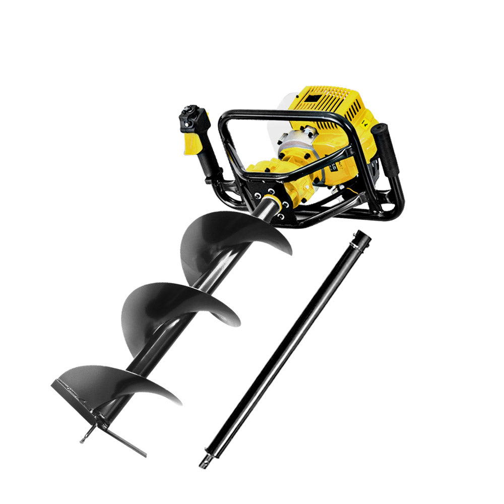 Giantz 92CC Petrol Post Hole Digger 300mm Drill Auger with Extension