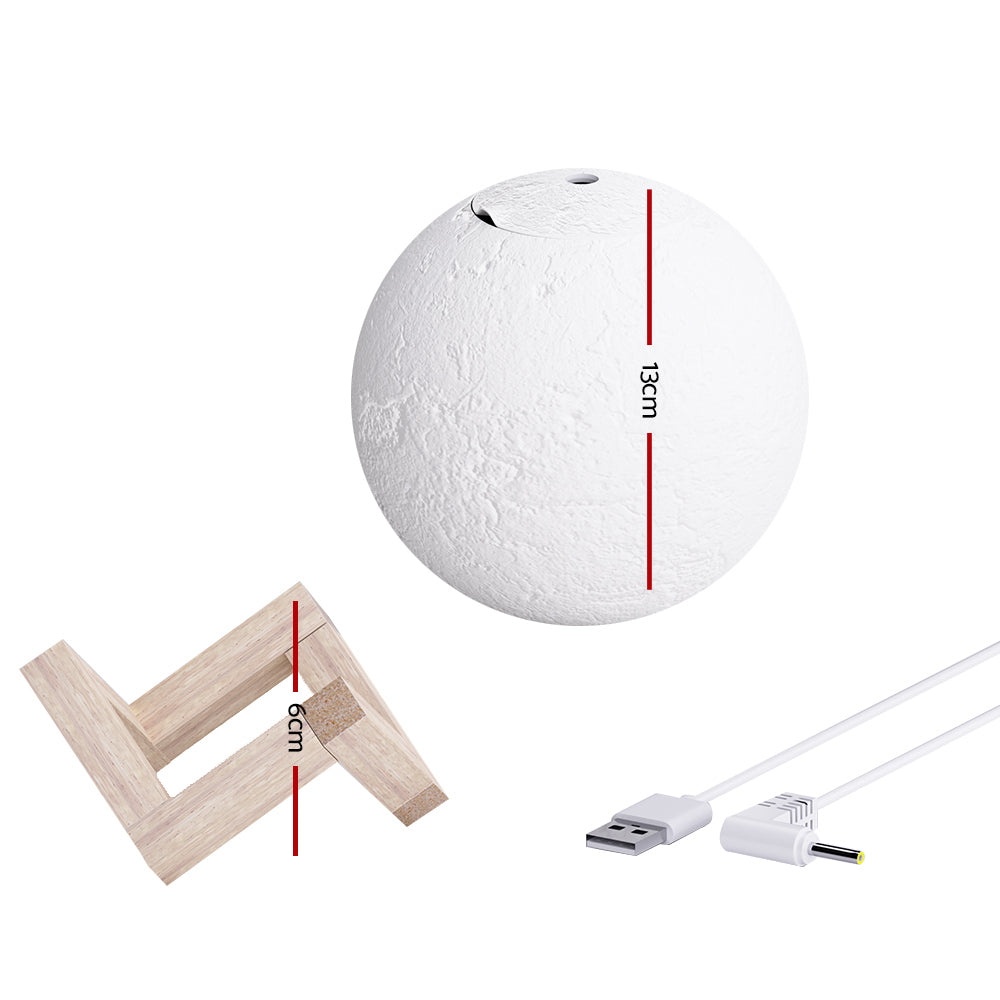 Devanti 880ml Aroma Diffuser Moon Lamp White