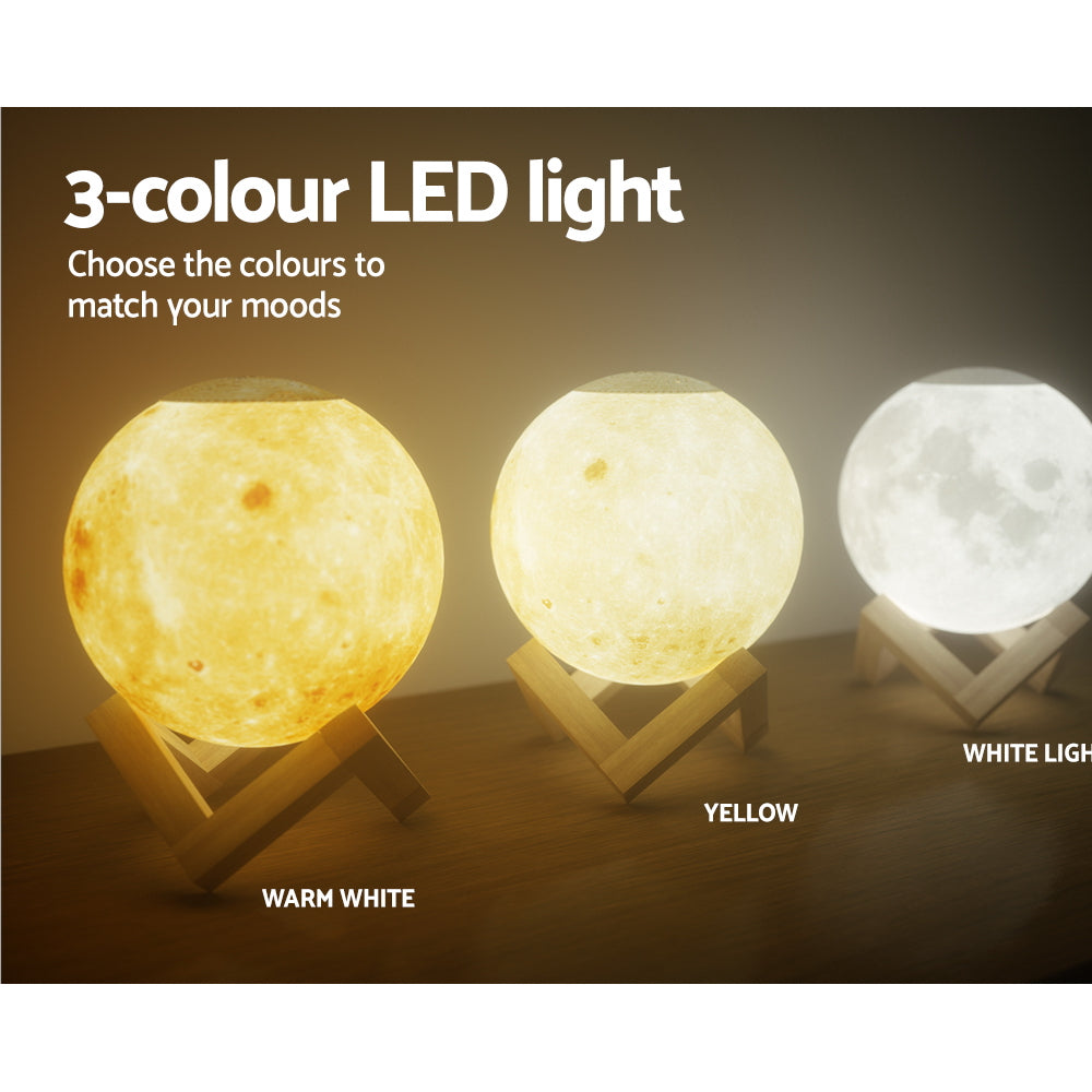 Devanti 880ml Aroma Diffuser Moon Lamp White