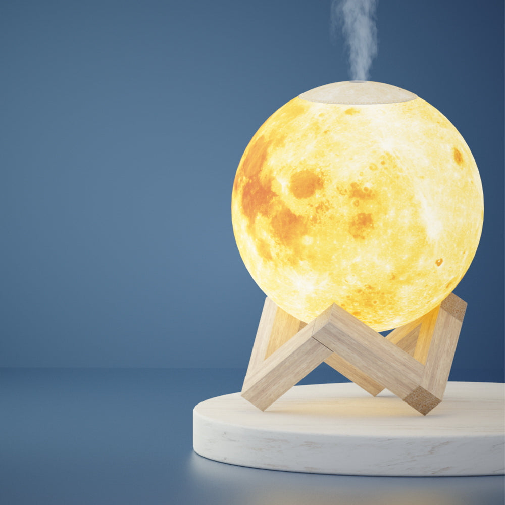 Devanti 880ml Aroma Diffuser Moon Lamp White