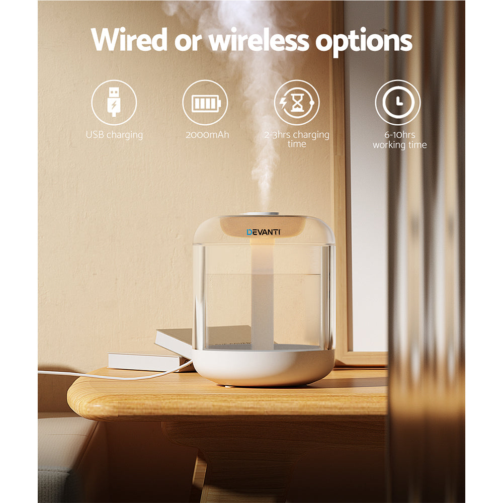 Devanti 1L Aroma Diffuser Humidifier White