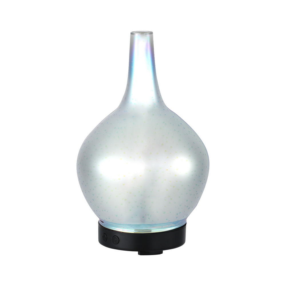 Devanti 100ml Ultrasonic Aroma Diffuser 3D Light Firework Humidifier Dark Wood