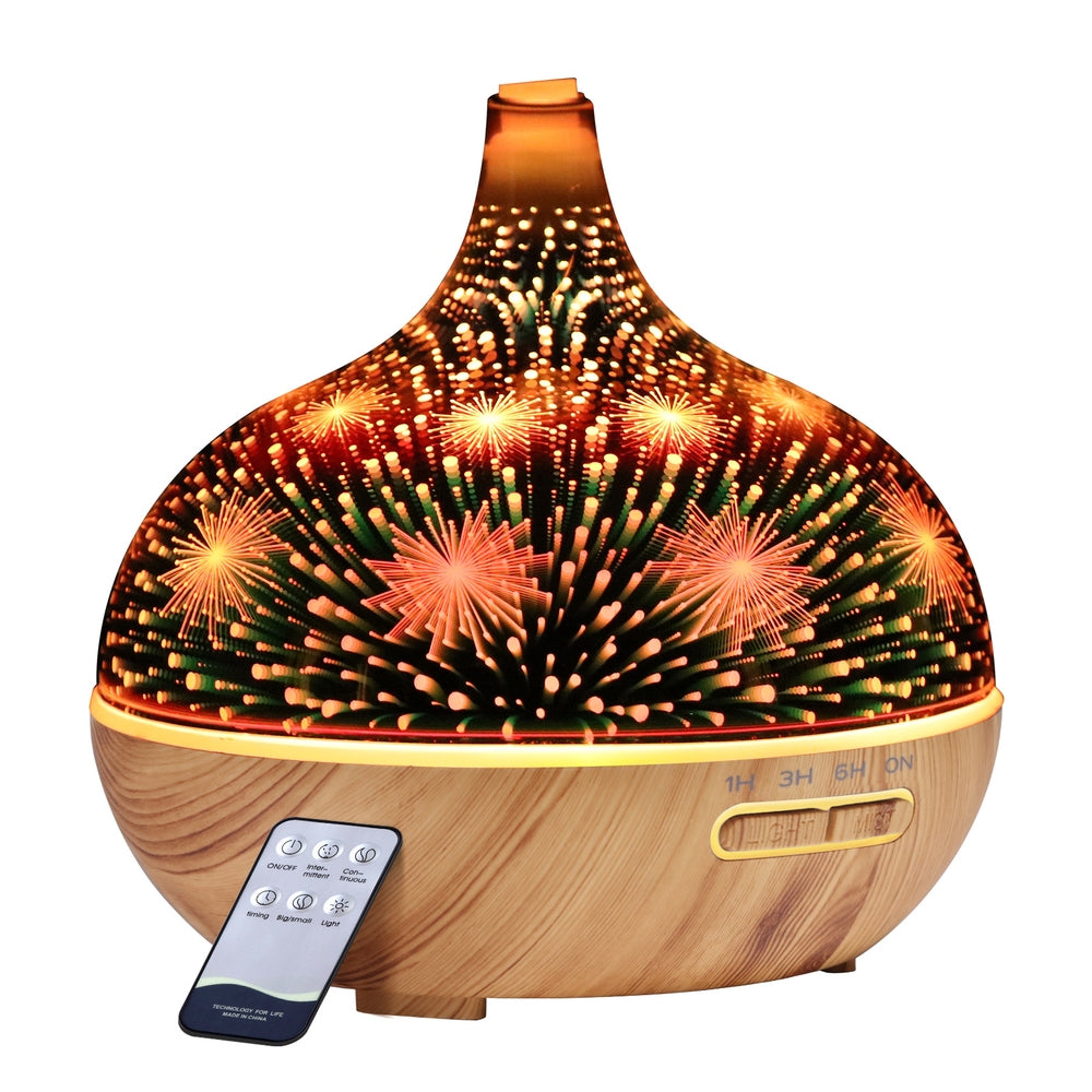 Devanti 400ml Aroma Diffuser 3D Glass LED Night Light