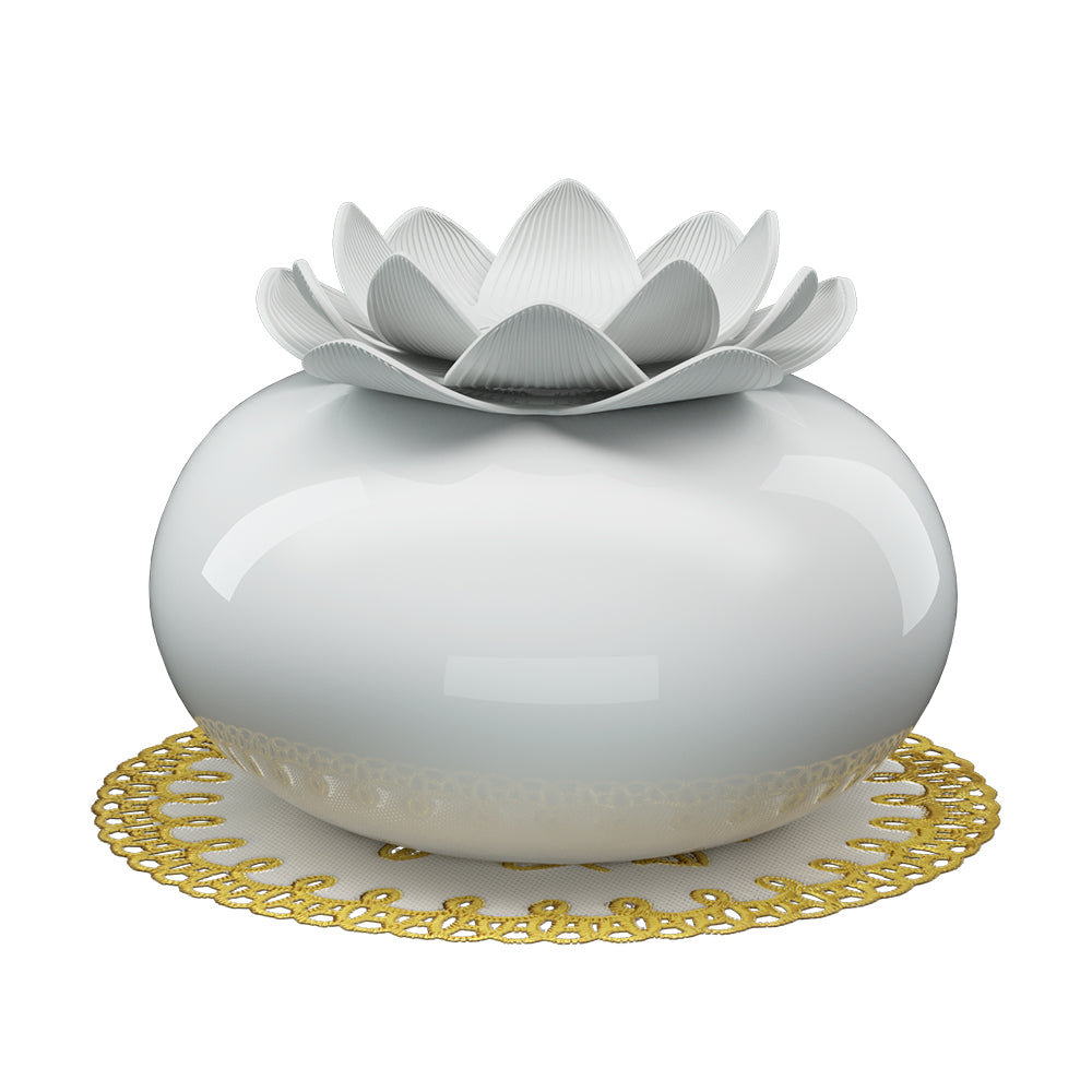 Lotus 200ml Ultrasonic Aroma Diffuser White Ceramic