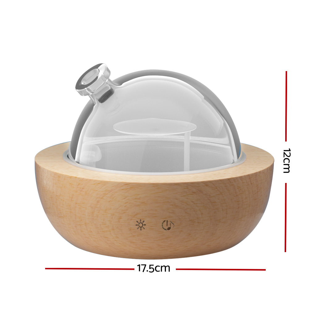 Devanti 200ml Glass Aroma Diffuser Light Wood