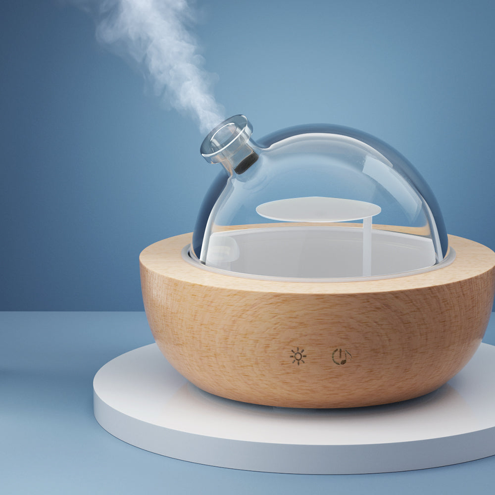 Devanti 200ml Glass Aroma Diffuser Light Wood