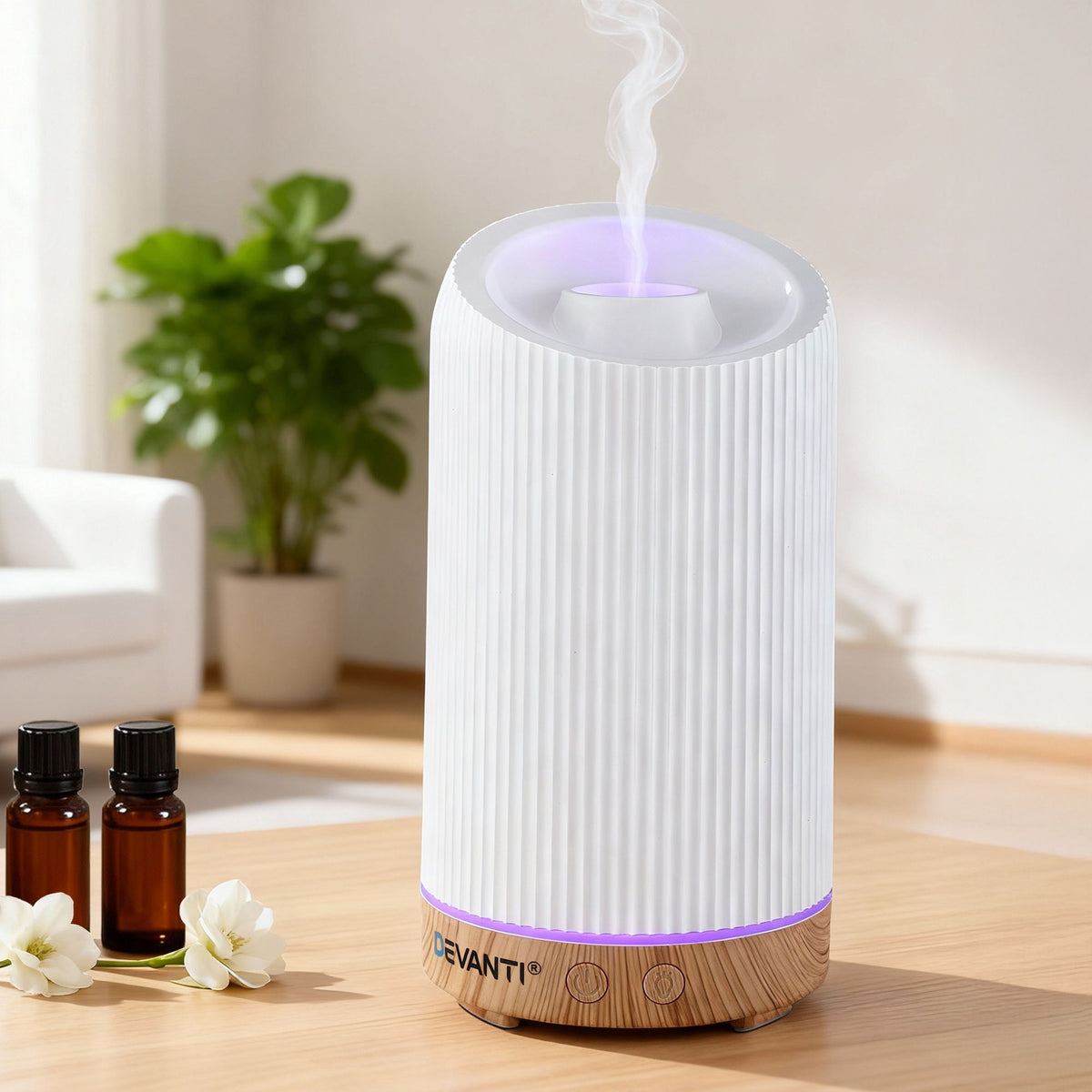 Devanti Ultrasonic Aroma Diffuser 200ml LED Night Light Forest