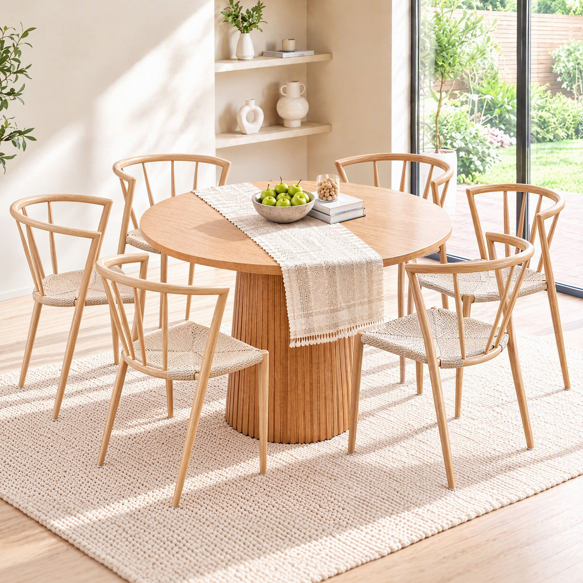 Artiss Dining Chairs Set of 6, Leisure Accent Chair for Living Room & Balcony Spindle Back