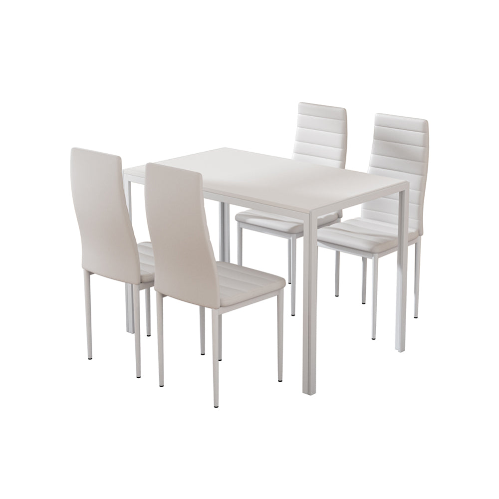Artiss 5-Piece Dining Set 4 Chairs White