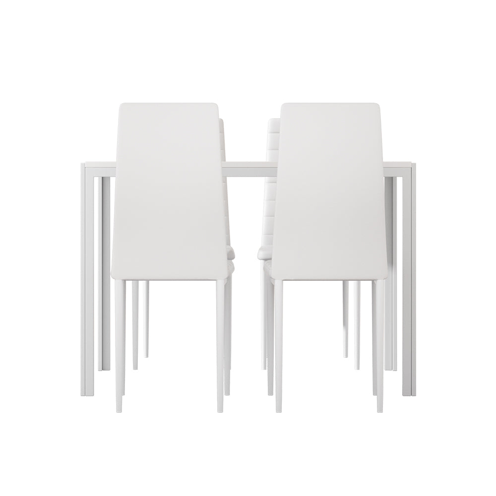 Artiss 5-Piece Dining Set 4 Chairs White