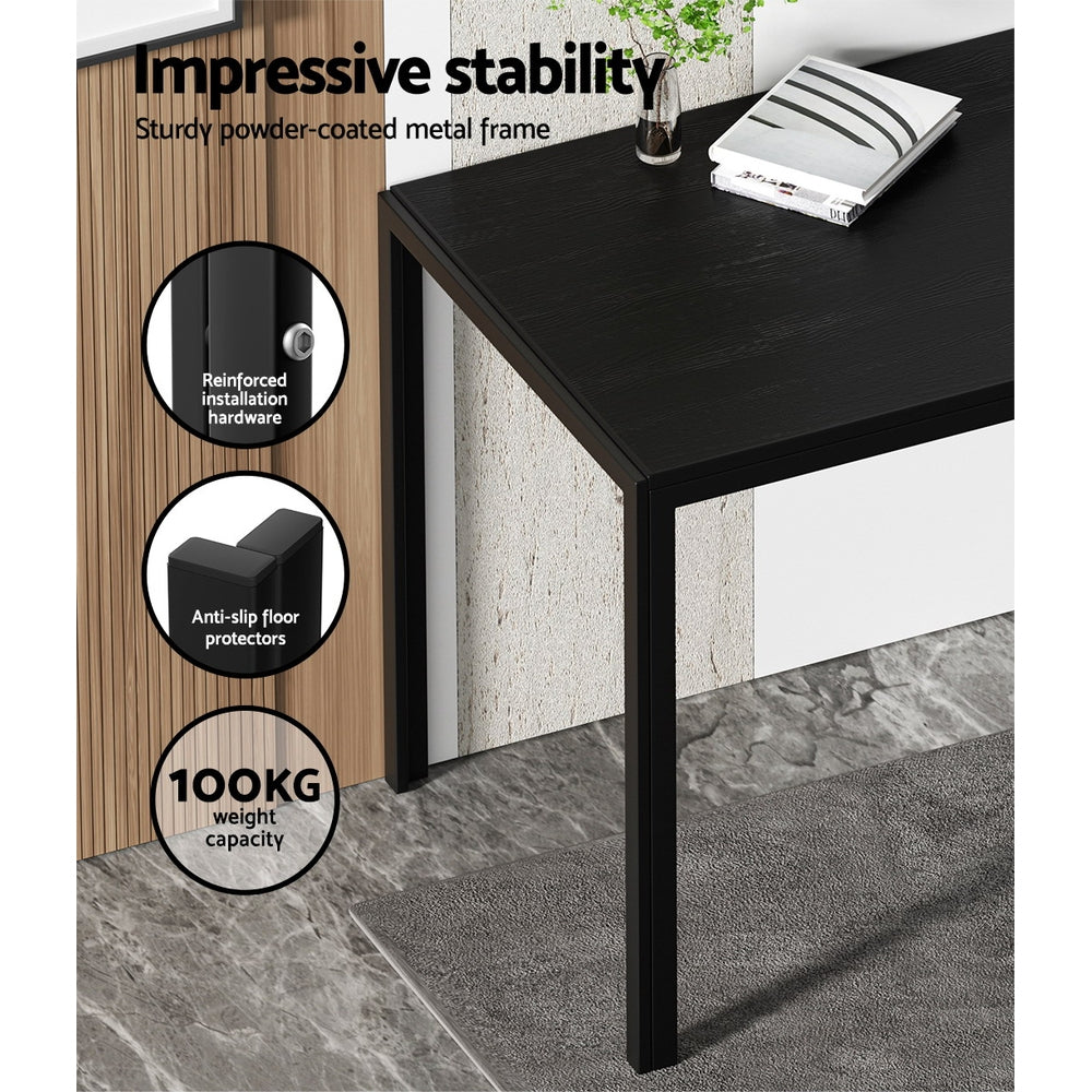 Artiss 7-Piece Dining Set Black Table and Chairs