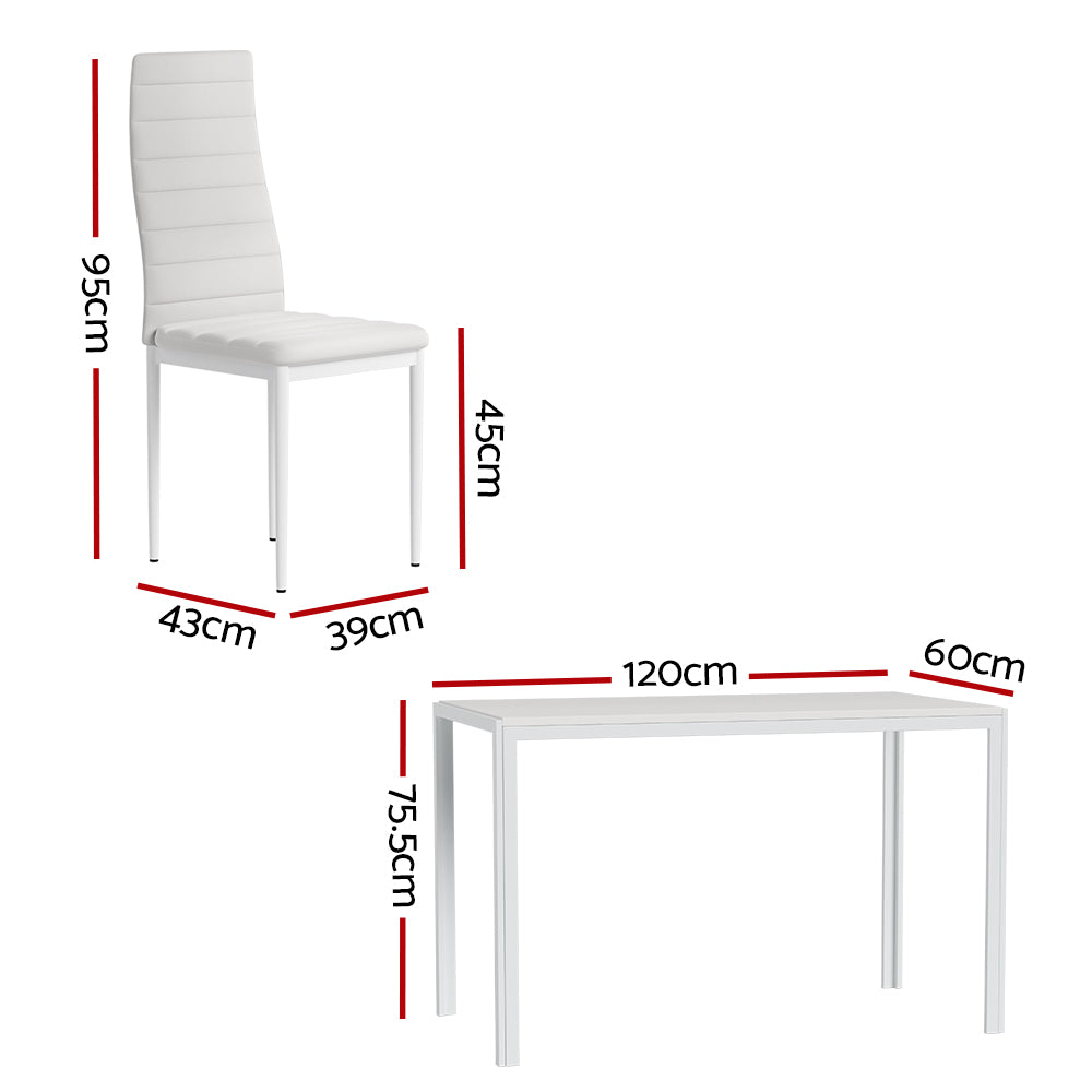 Artiss 7-Piece Dining Set White Table and Chairs